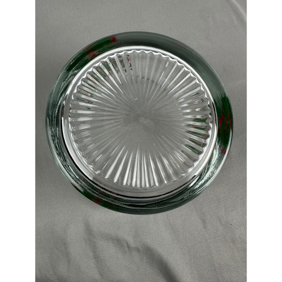 Vintage Indiana Glass Christmas Holly Berry Glass Bowl Holiday Serving Dish - Picture 4 of 7